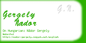 gergely nador business card