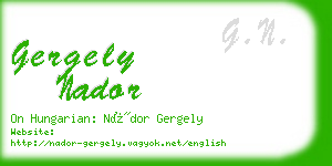 gergely nador business card